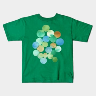 Abstract Multicolor Watercolor Circles Kids T-Shirt